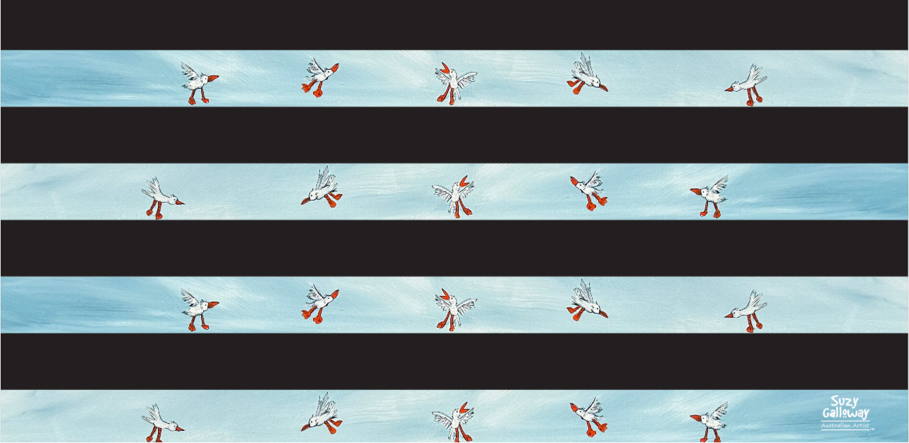Beach Girls and Seagull Stripes Microfibre QUICKDRY Towel