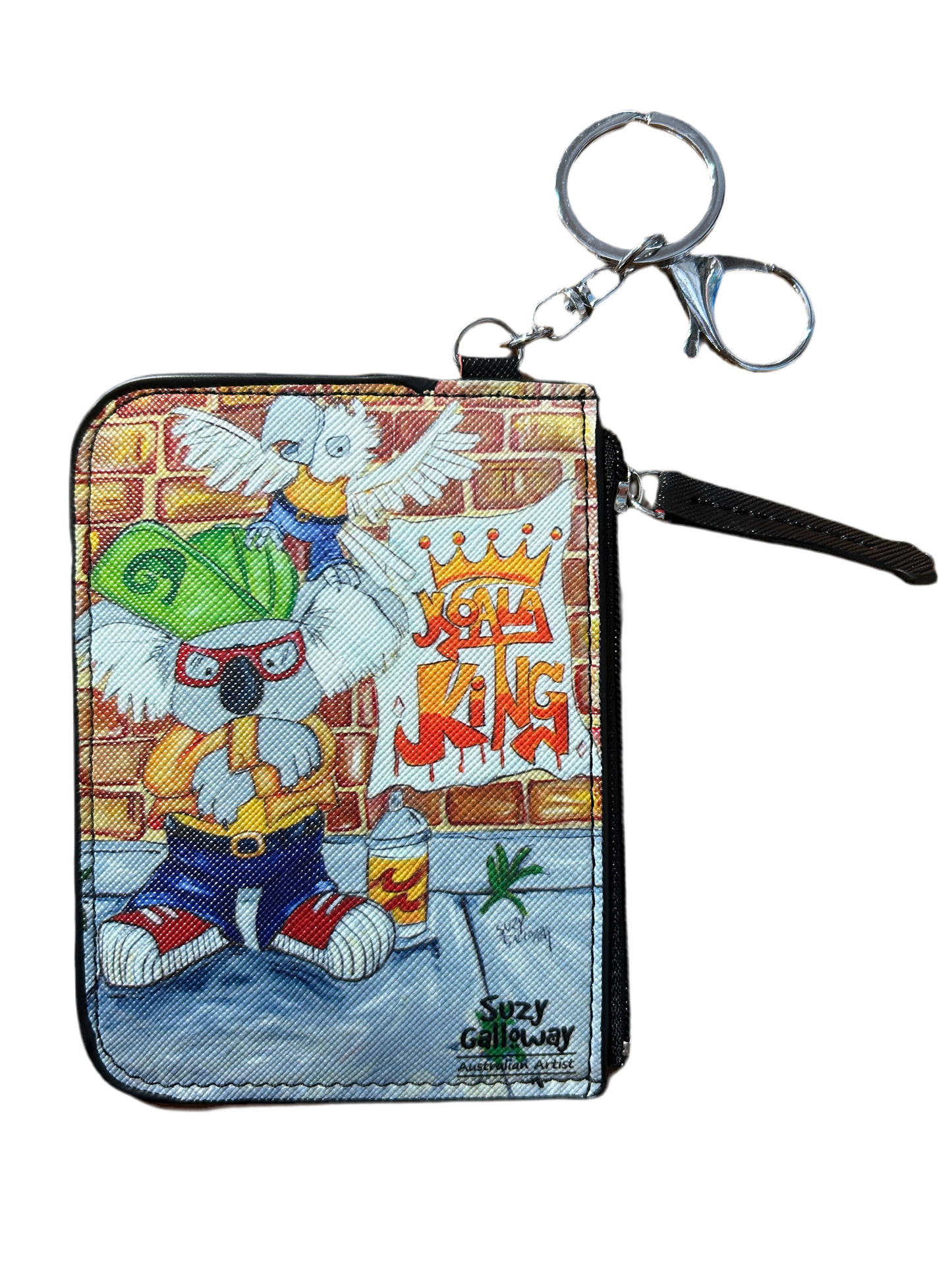 Graffiti Koala Zip Card Coin Wallet Purse