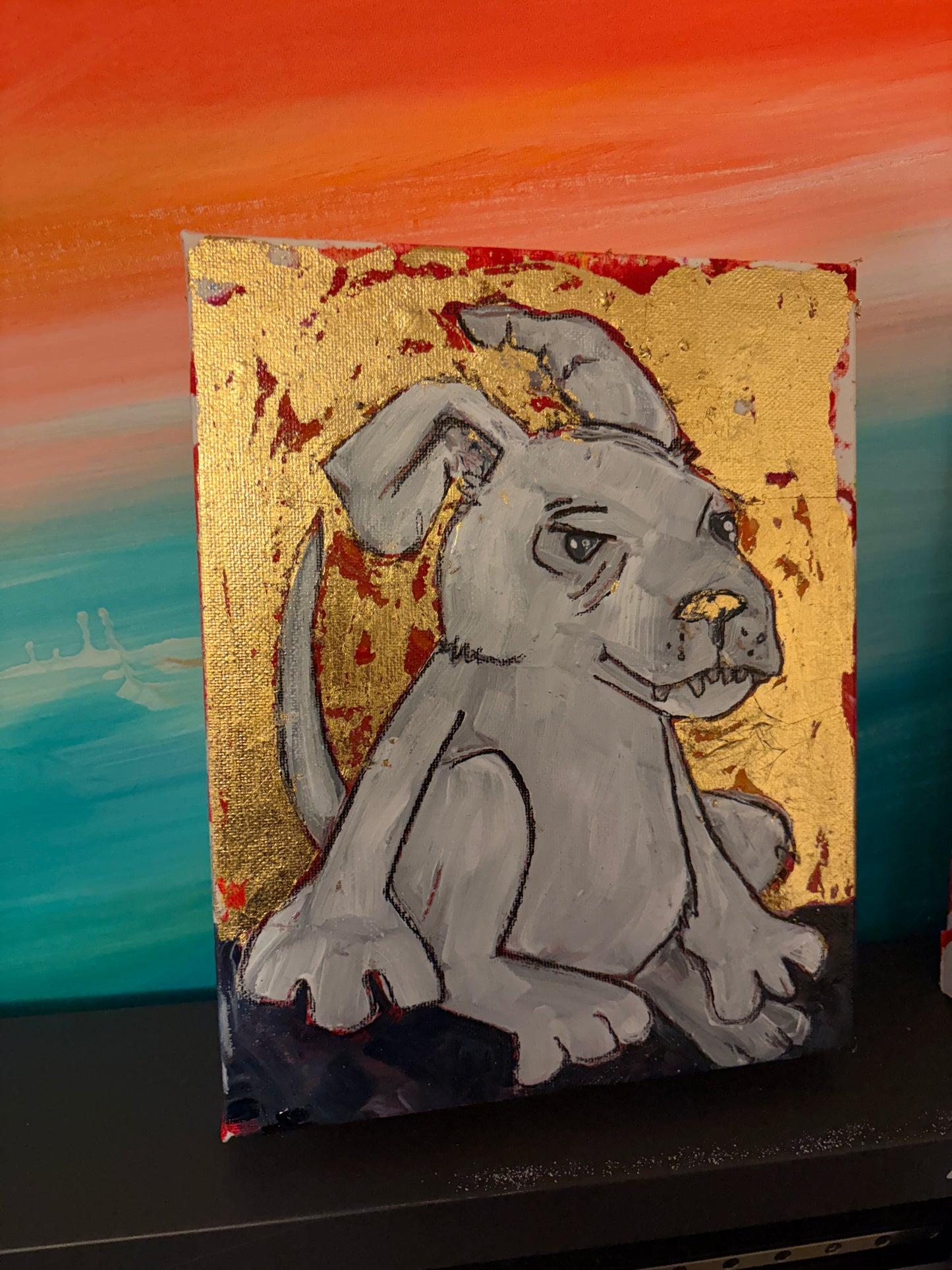 Gold leaf Dog 2
