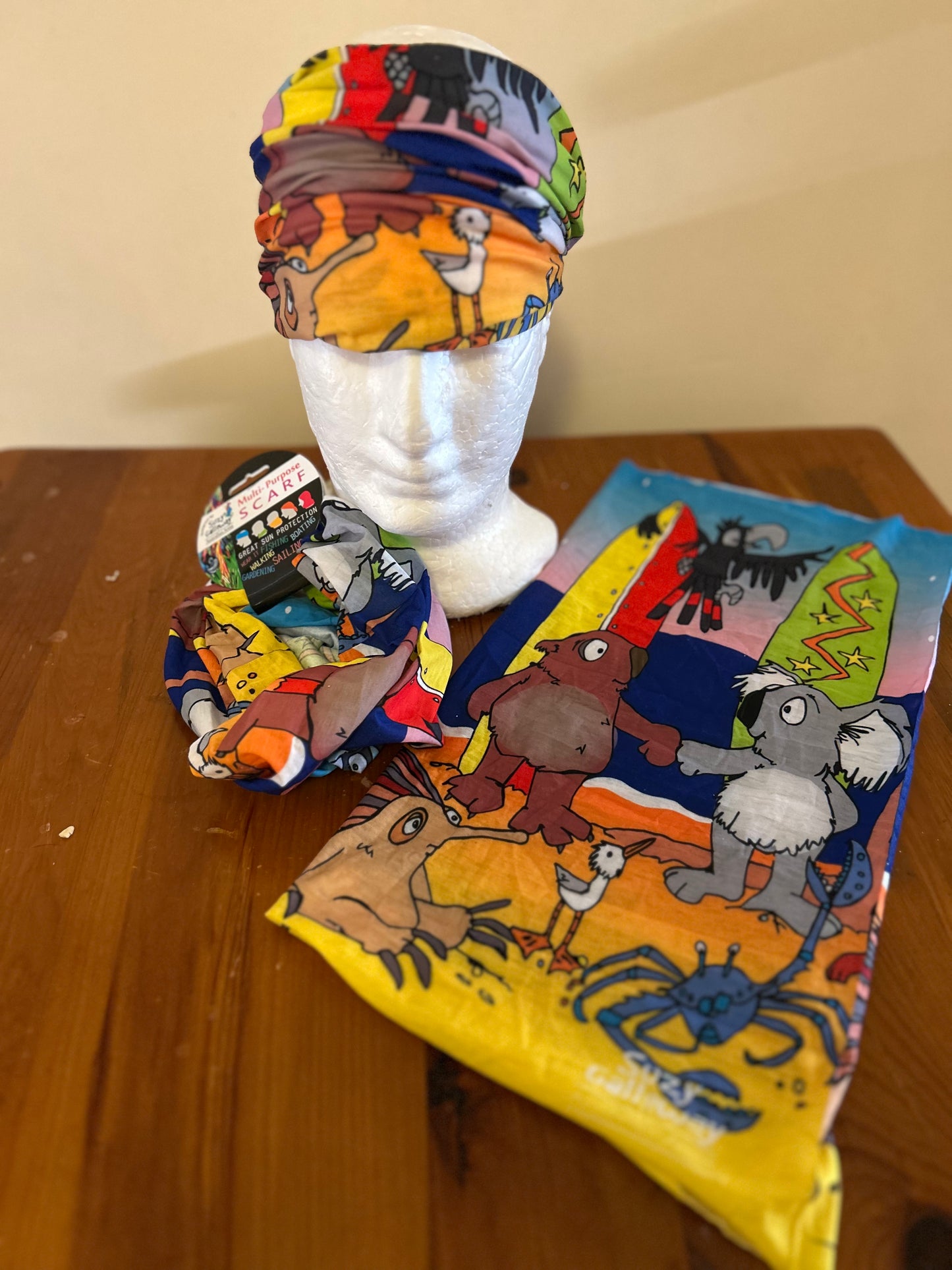 Surfing Koala and crew Multipurpose Headscarf / Tube