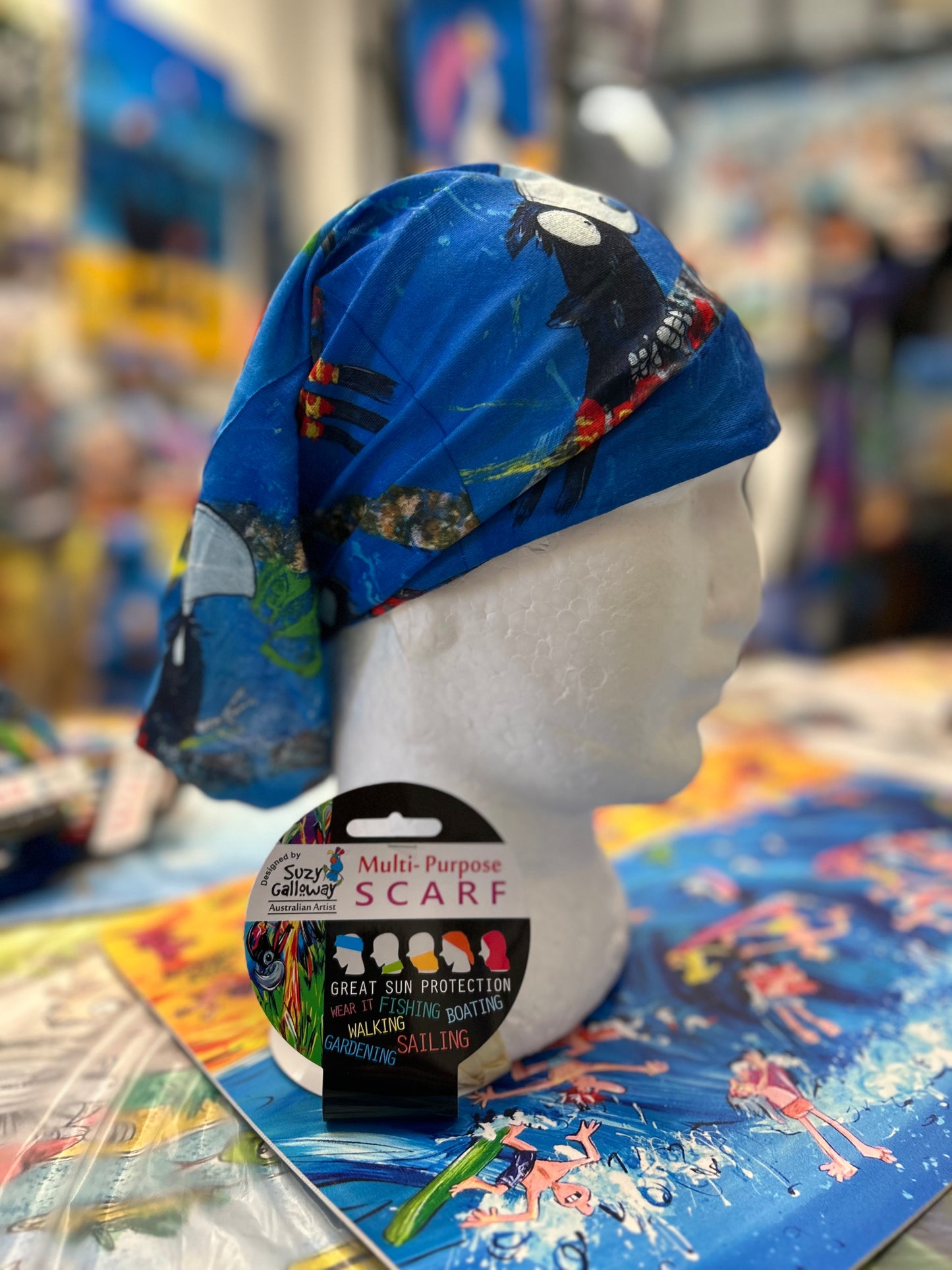 Black Redtail Cockatoo Multipurpose Headscarf / Tube