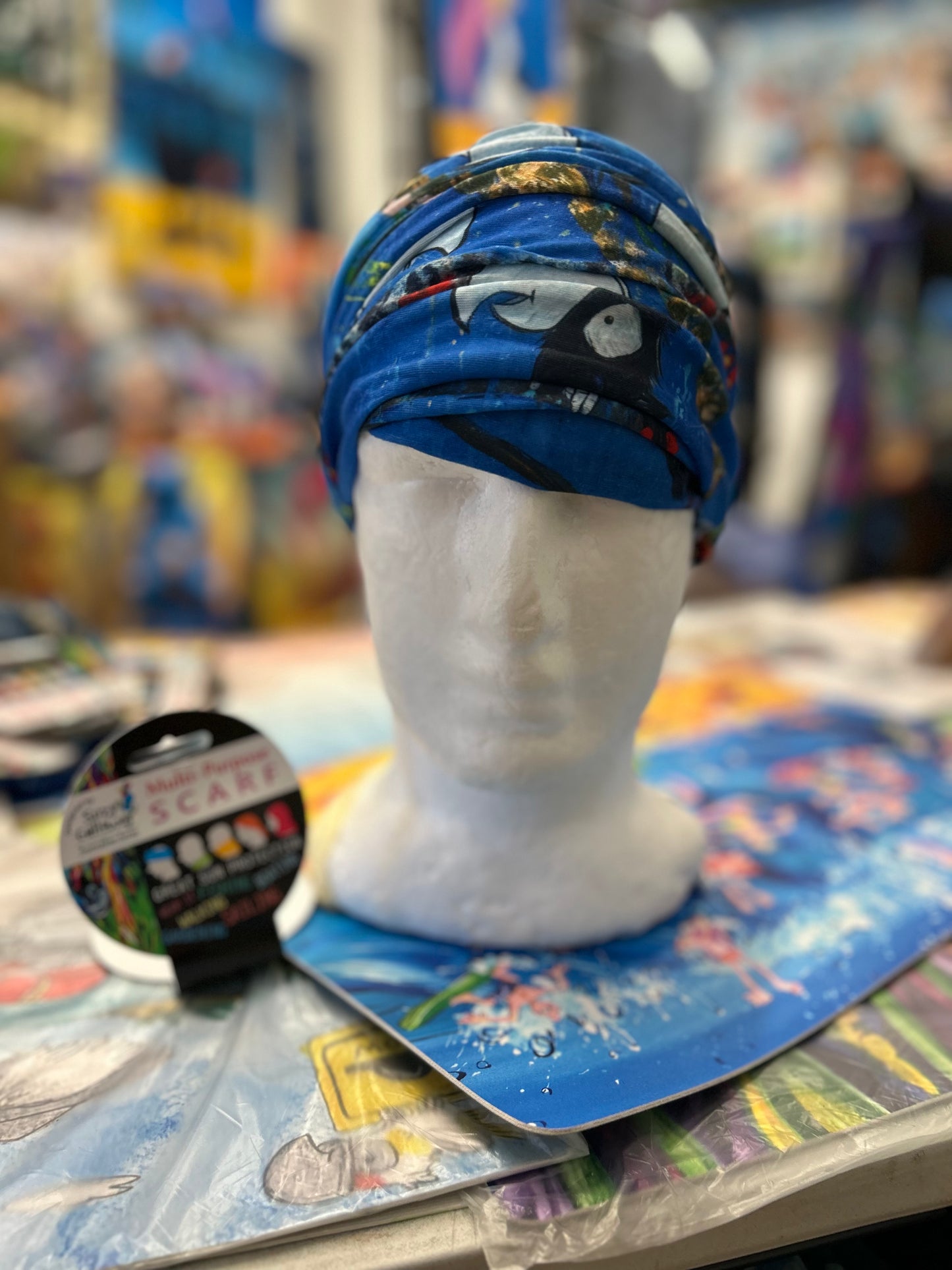 Black Redtail Cockatoo Multipurpose Headscarf / Tube