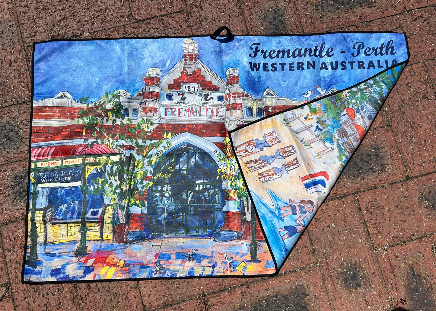 Fremantle and Bathers Beach kitchen towel / teatowel