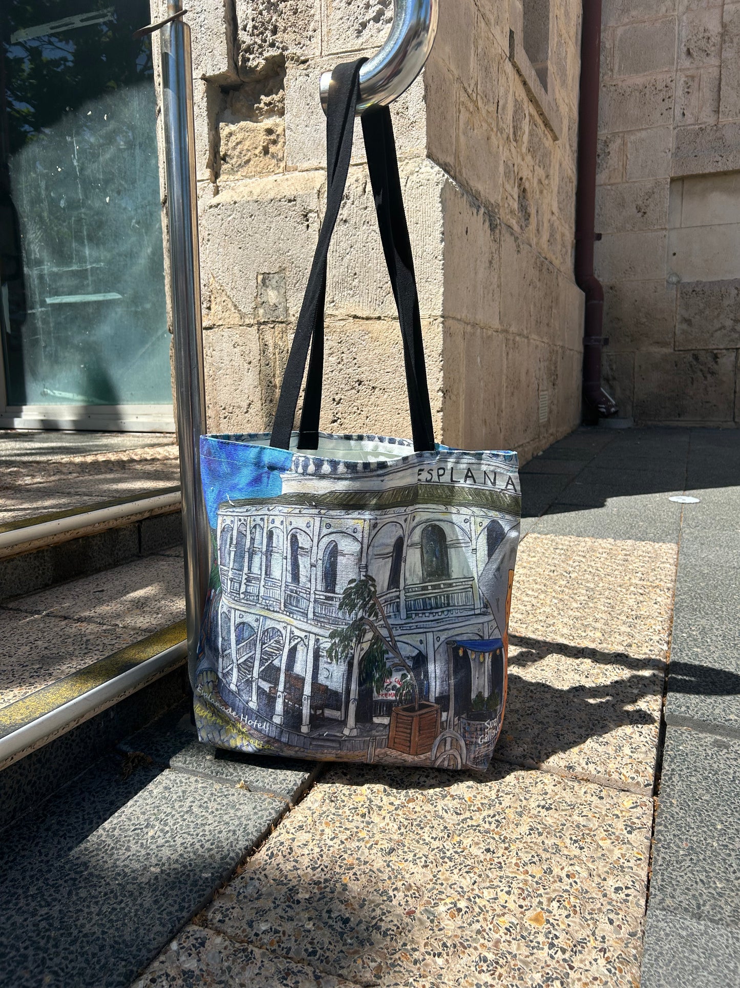 Esplanade hotel fremantle Design Cotton Canvas Large Bag