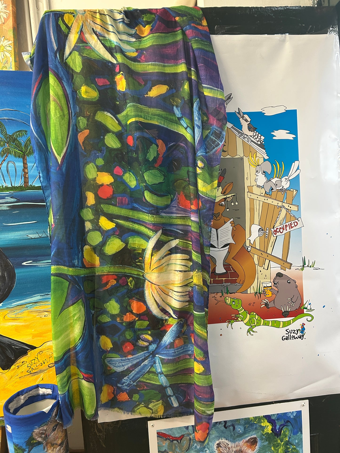 Dragonfly and Lilypad Sarong