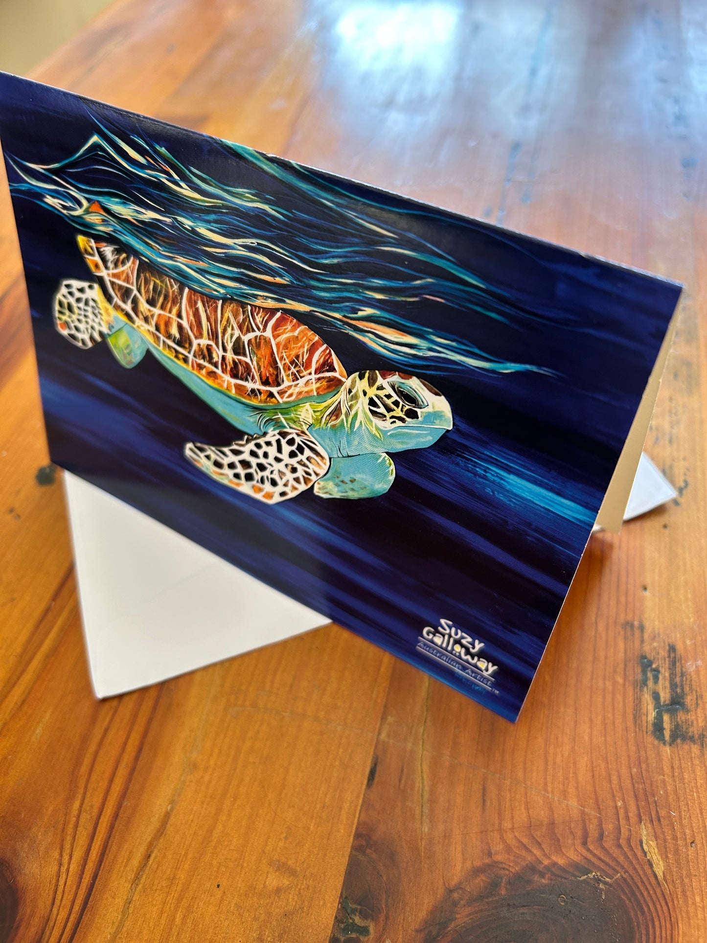 Blue Turtle Greeting/ Gift Card