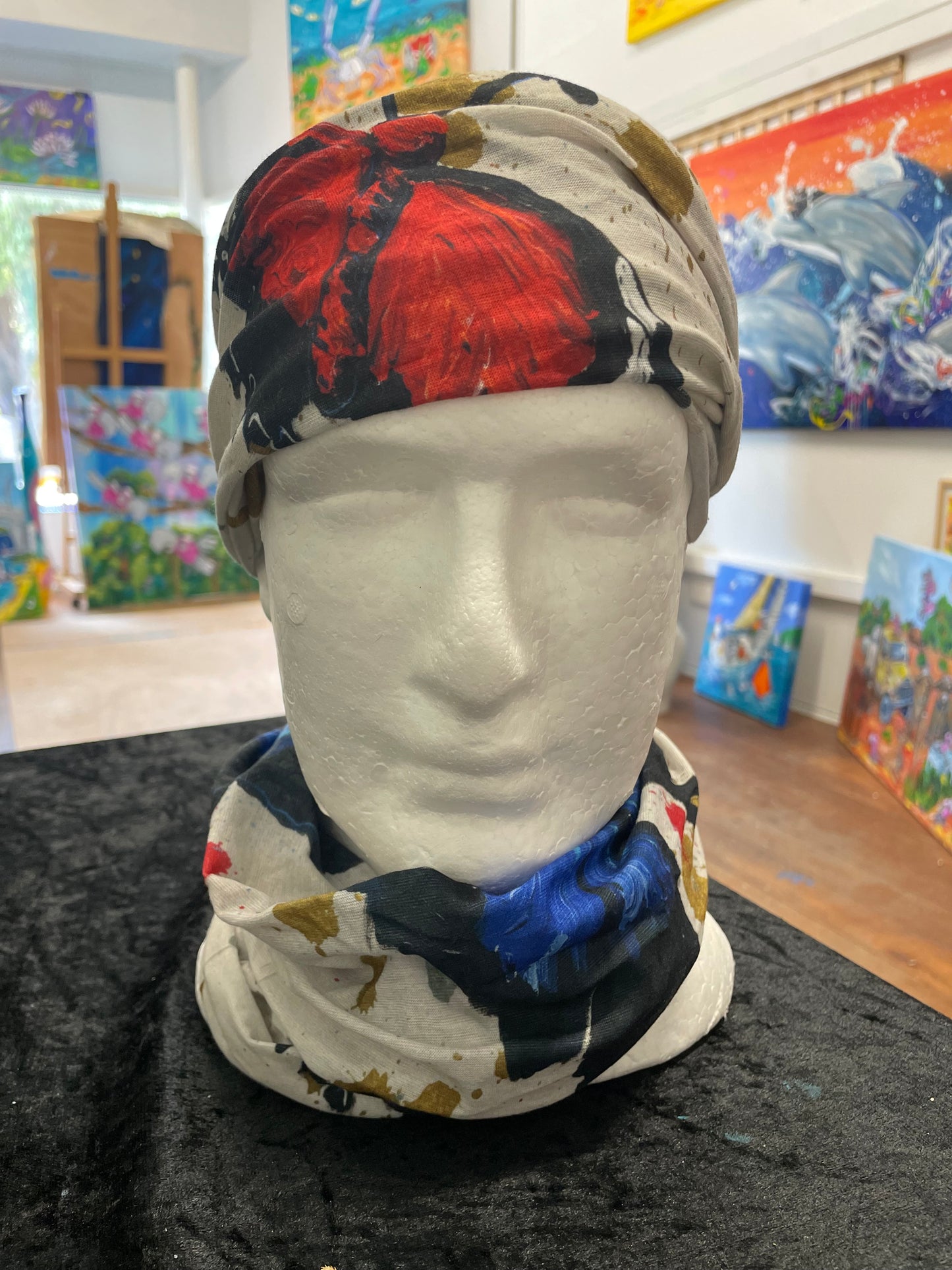 White Butterfly Headscarf / Tube
