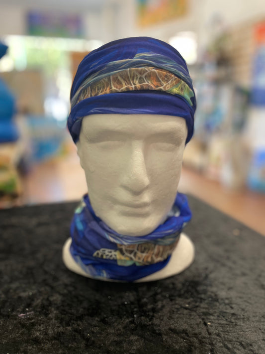Blue Turtle Multipuose Headscarf / Tube