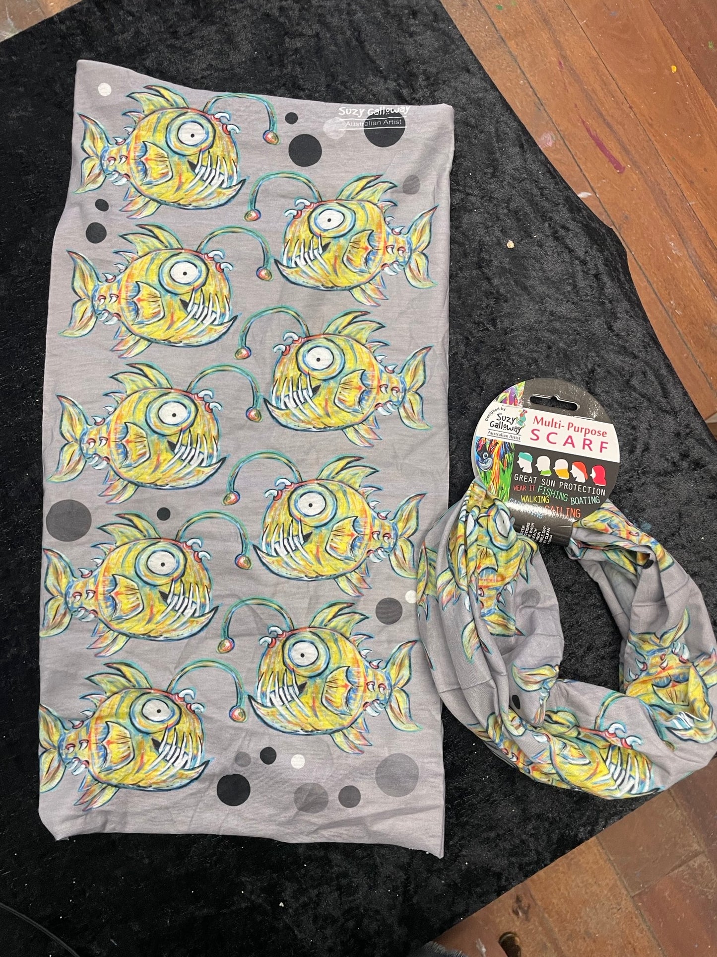 Crazy Fish Multi Purpose Headscarf / tube