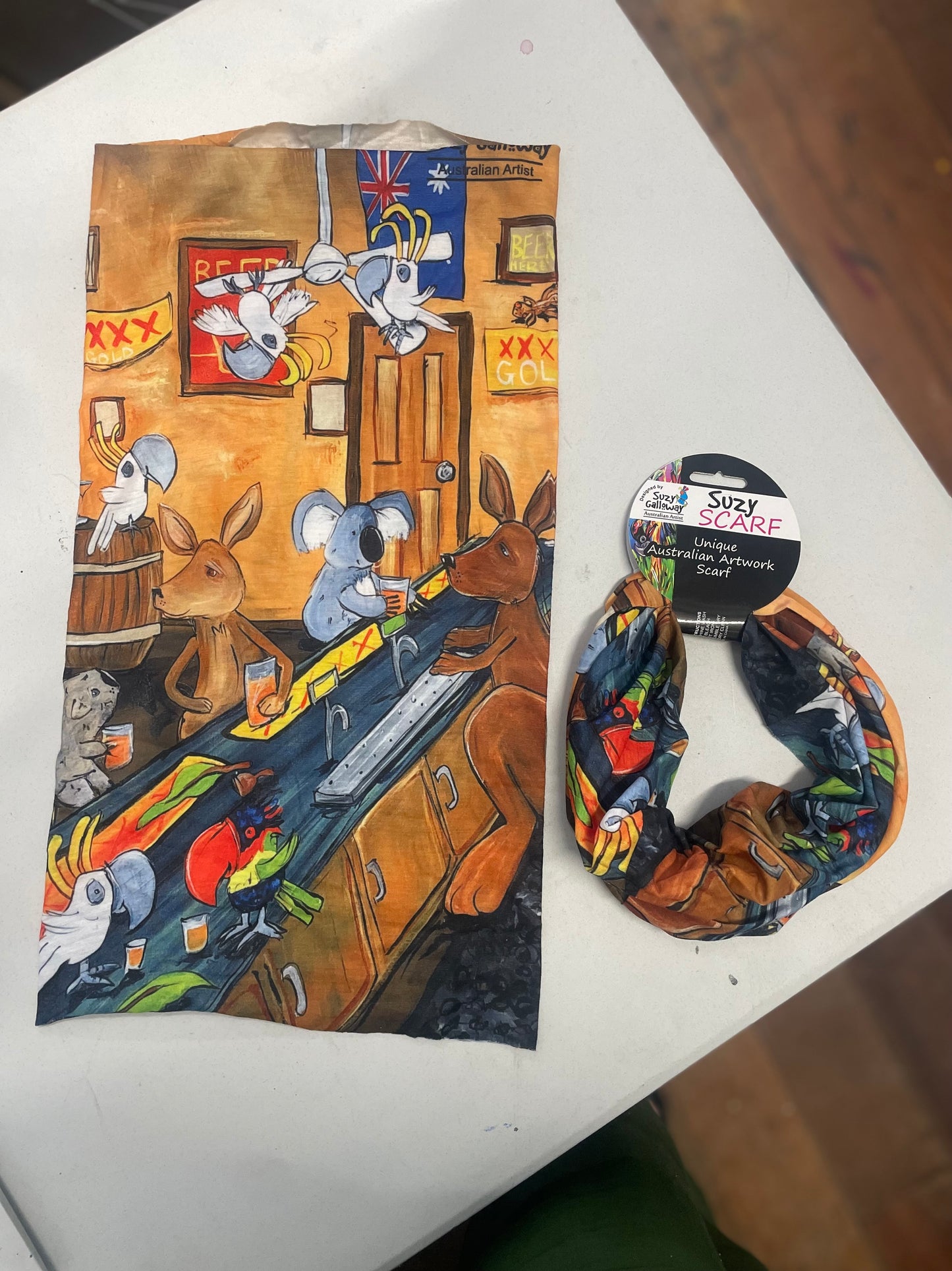 Kangaroos at the Bar Multi purpose Headscarf / tube