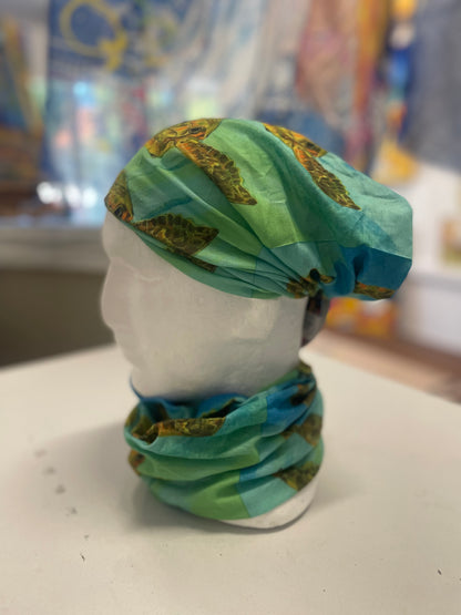 Green Turtle Multipurpose Headscarf / Tube