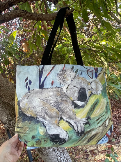 Koala Cotton Canvas Large Bag