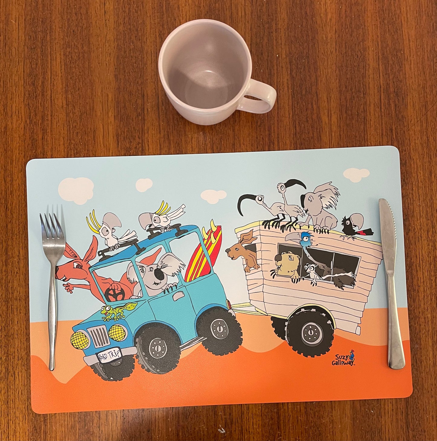 Road trip Caravan Placemat