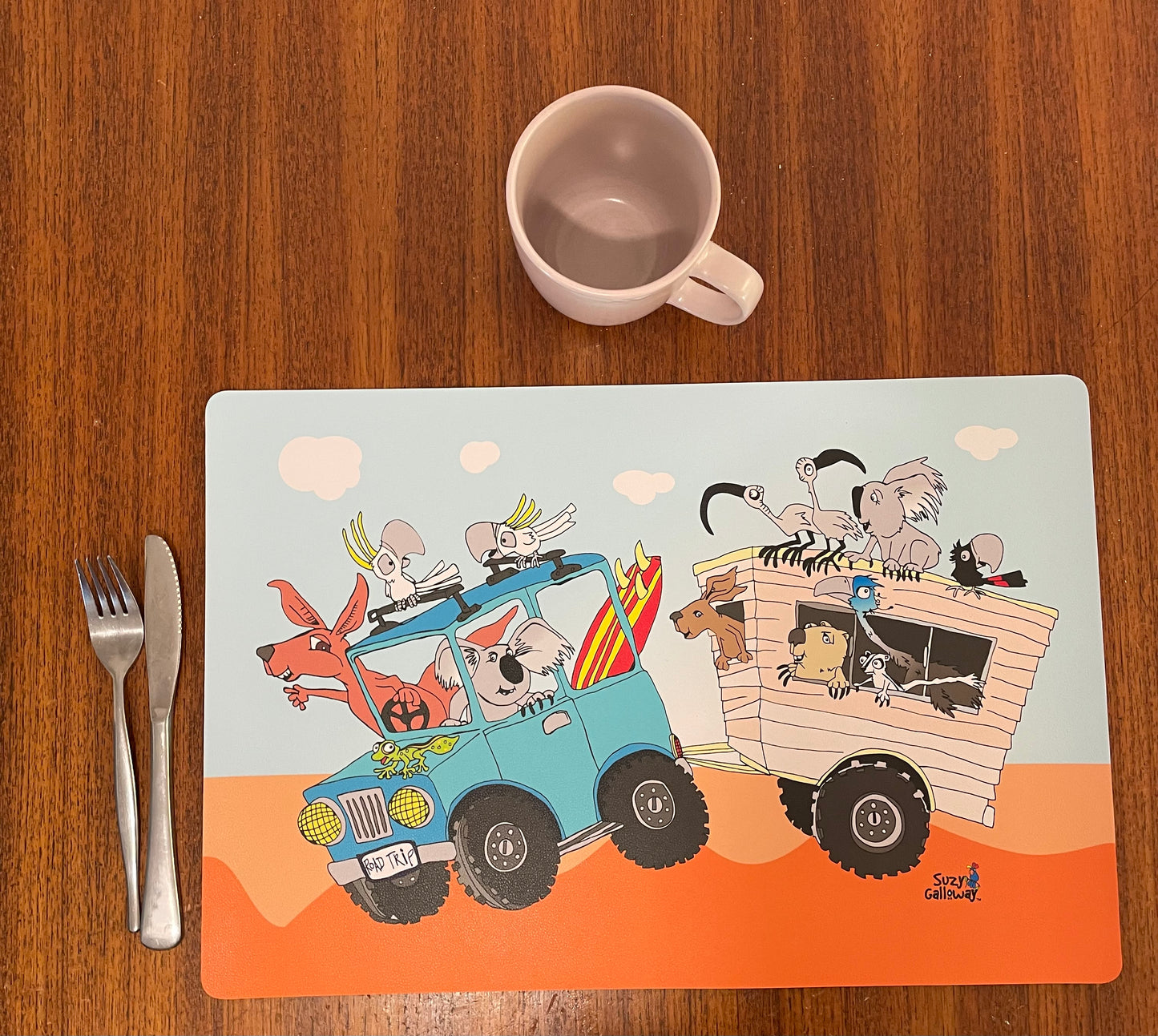 Road trip Caravan Placemat