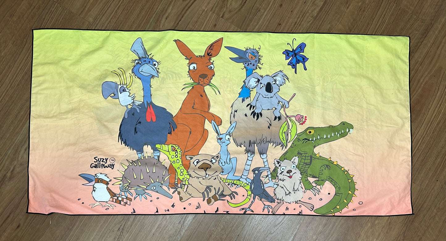 AUSSIE ANIMALS Microfibre QUICKDRY Towel