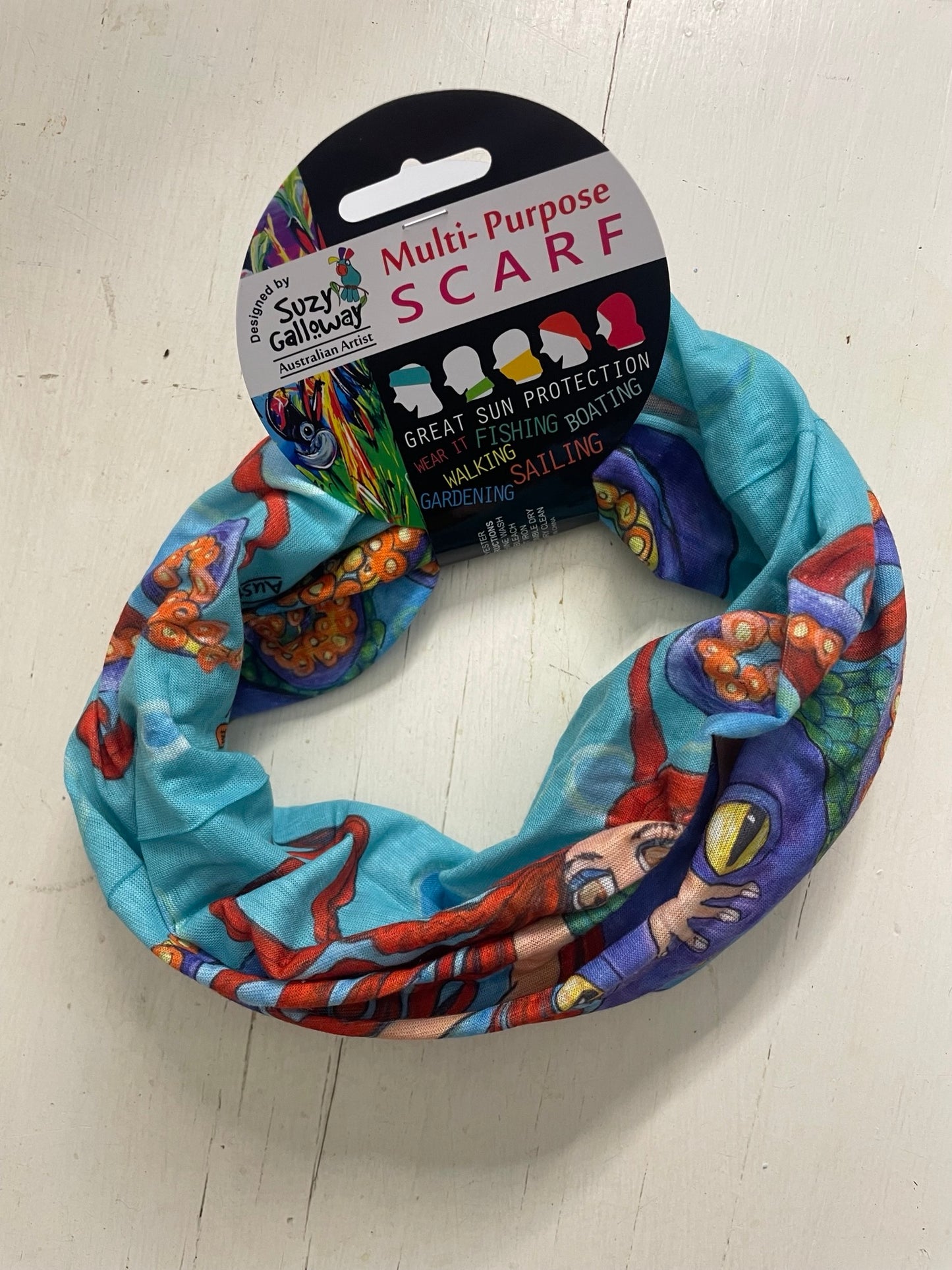 Mermaid and Octopus Multipurpose Headscarf / tube