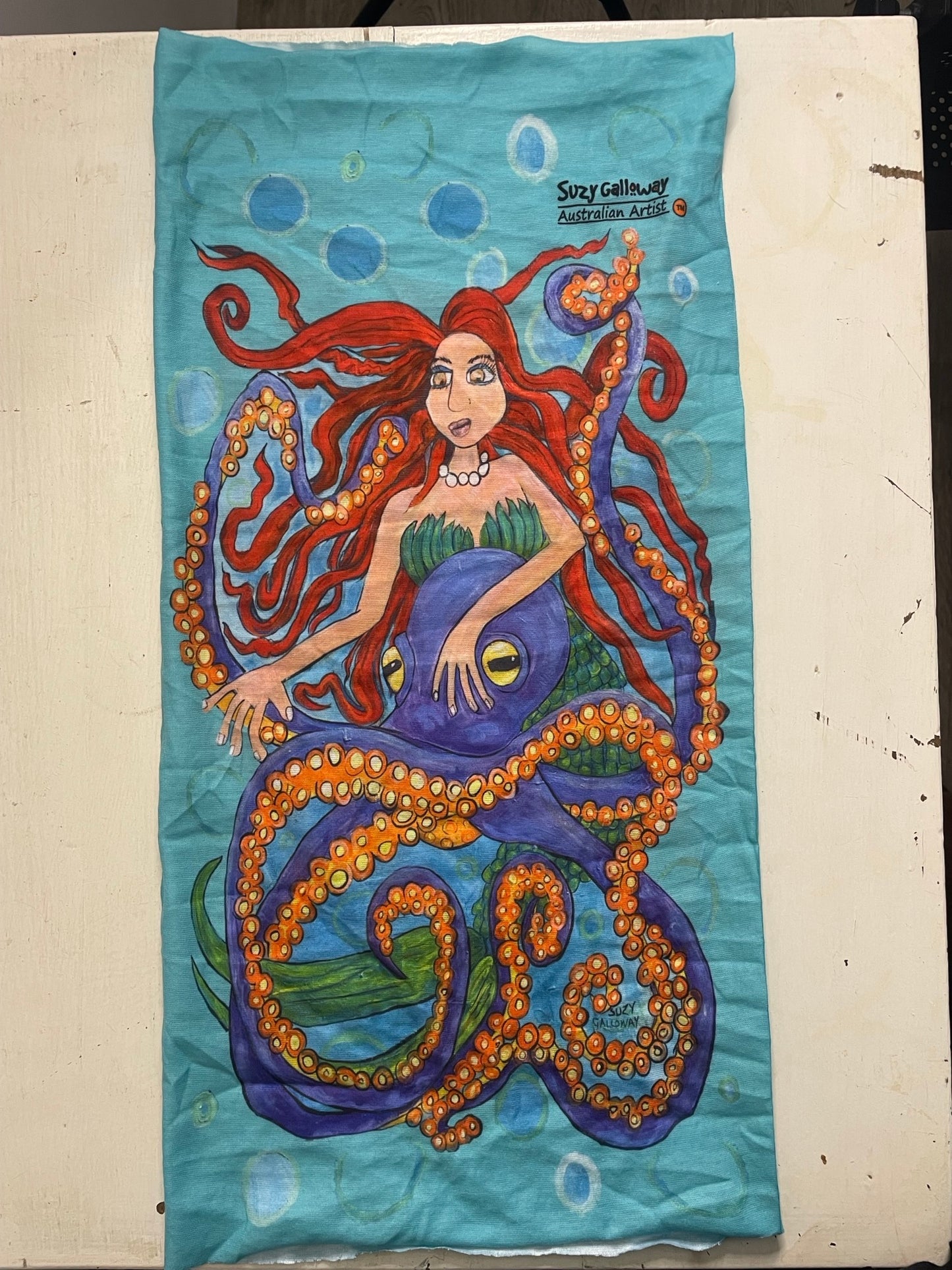 Mermaid and Octopus Multipurpose Headscarf / tube