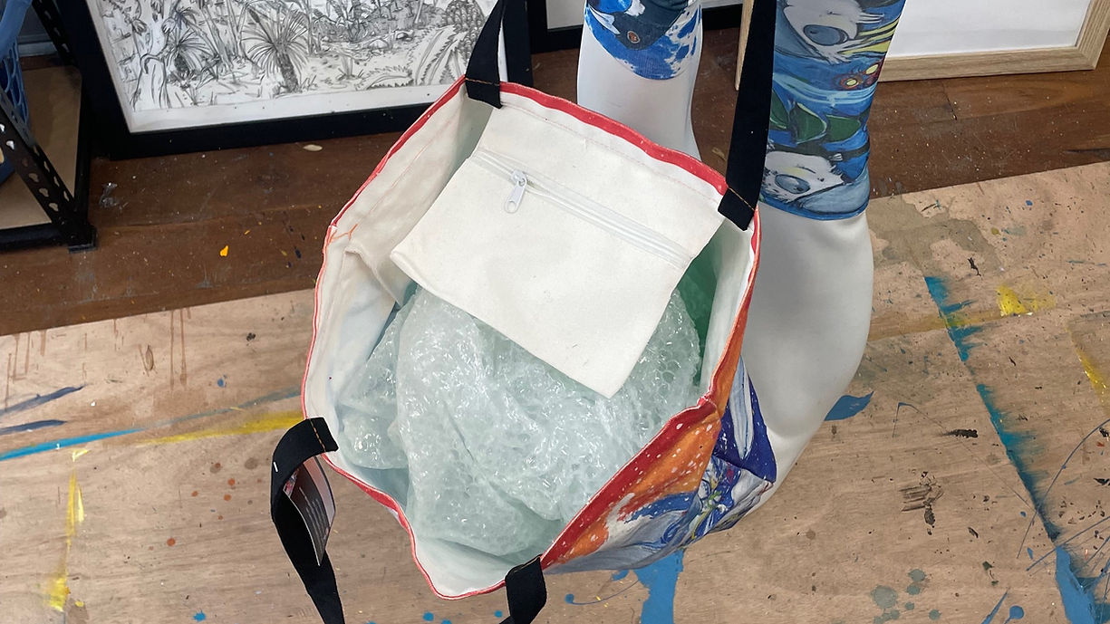 Dolphin Cotton Canvas Large Bag