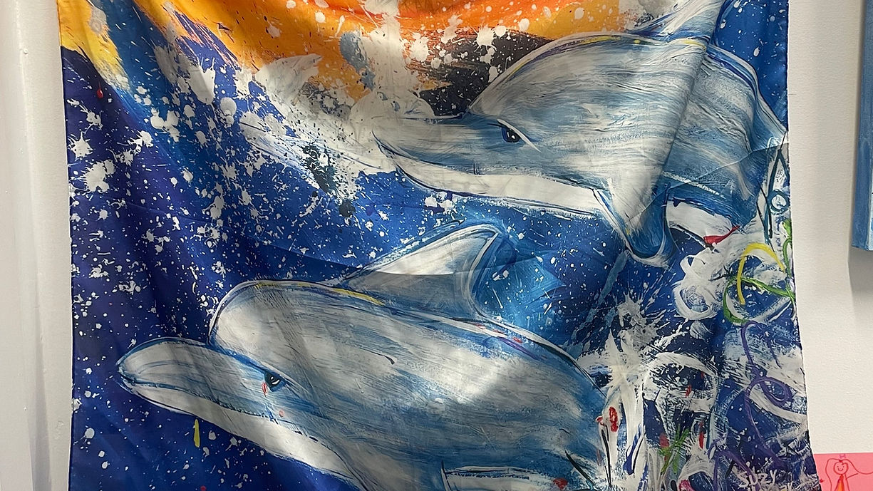 Dolphin Scarf 90cm x 90cm