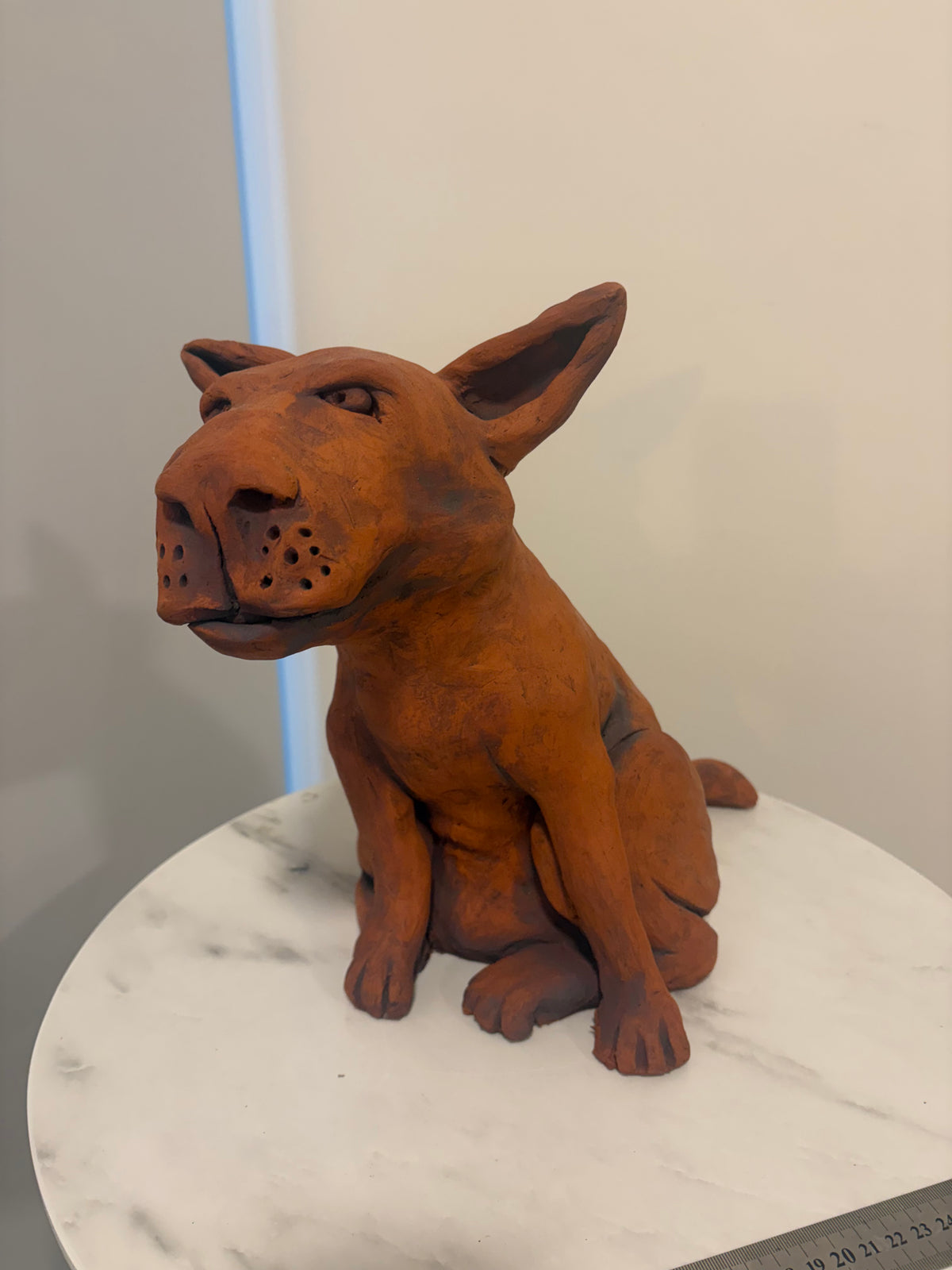 Frederick the Big Dog, Terracotta Hand built Scuplture