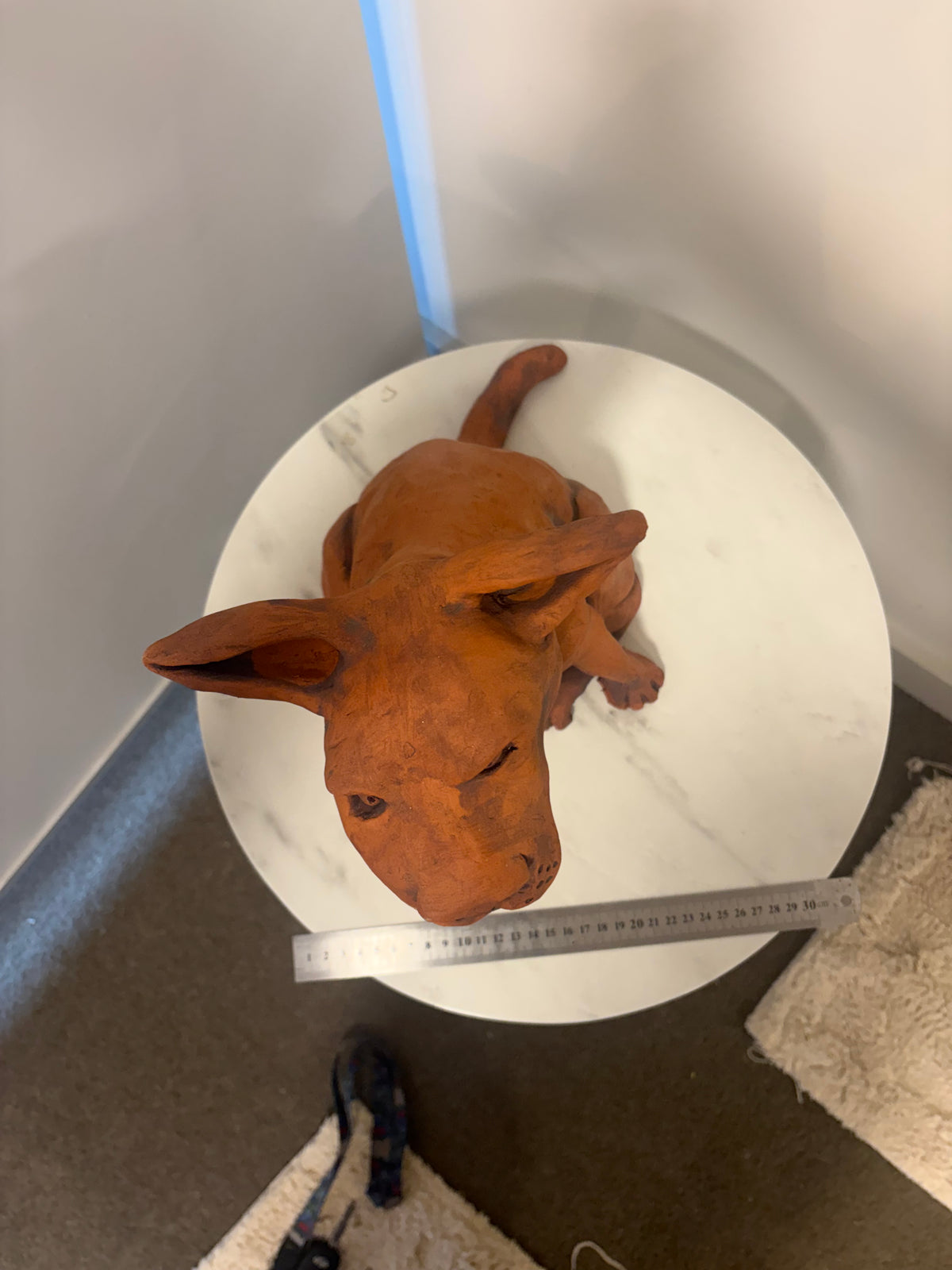 Frederick the Big Dog, Terracotta Hand built Scuplture
