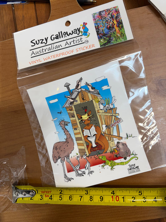 Kangaroo on Dunny sticker