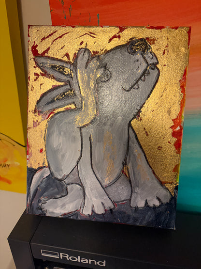 Gold leaf Dog 1