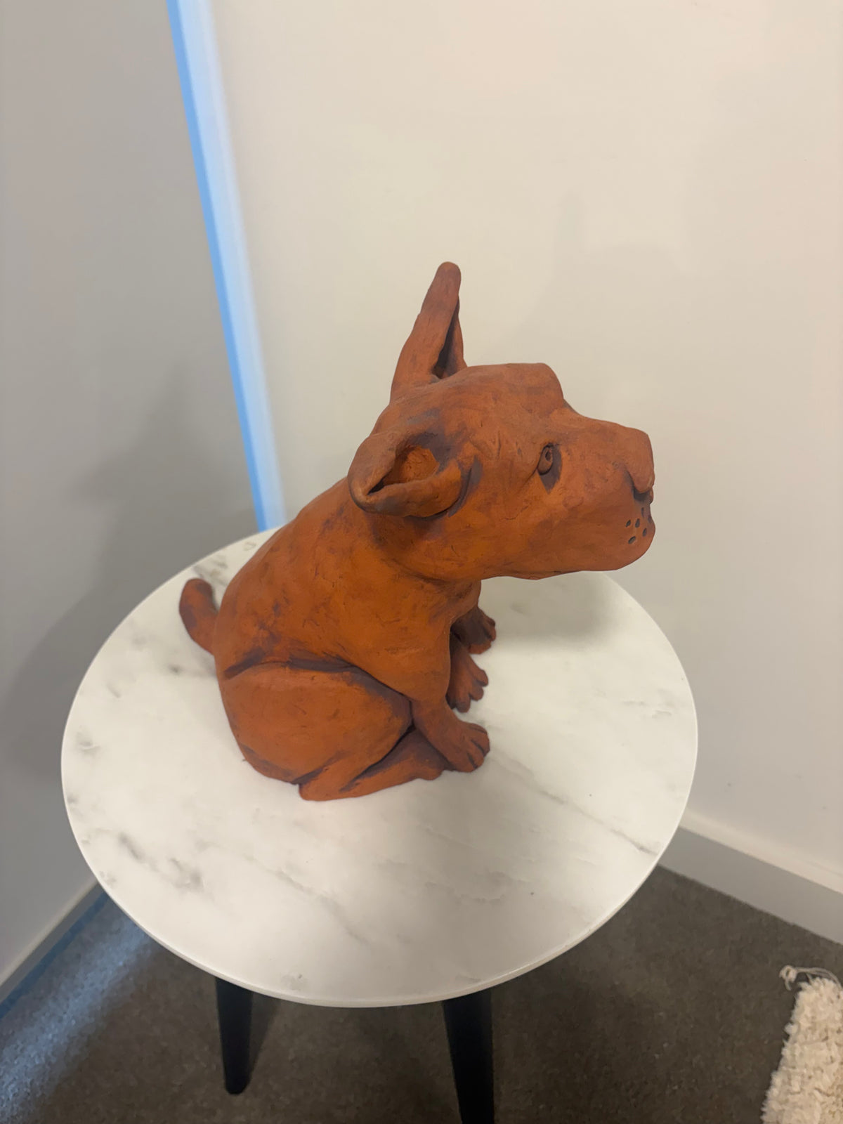 Frederick the Big Dog, Terracotta Hand built Scuplture