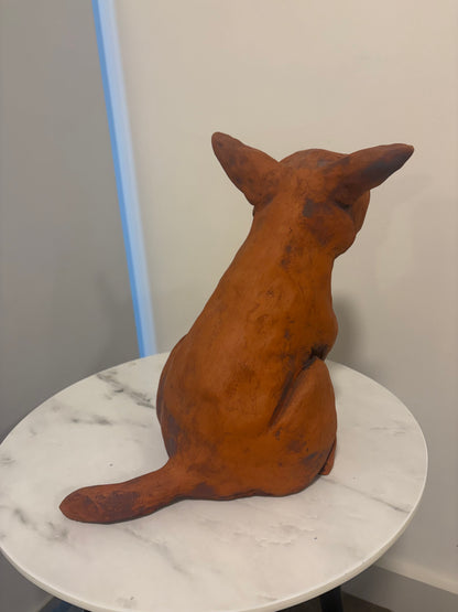 Frederick the Big Dog, Terracotta Hand built Scuplture