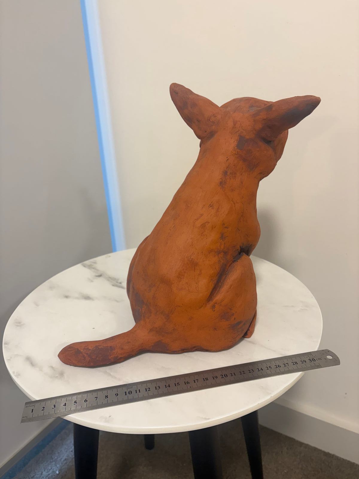 Frederick the Big Dog, Terracotta Hand built Scuplture