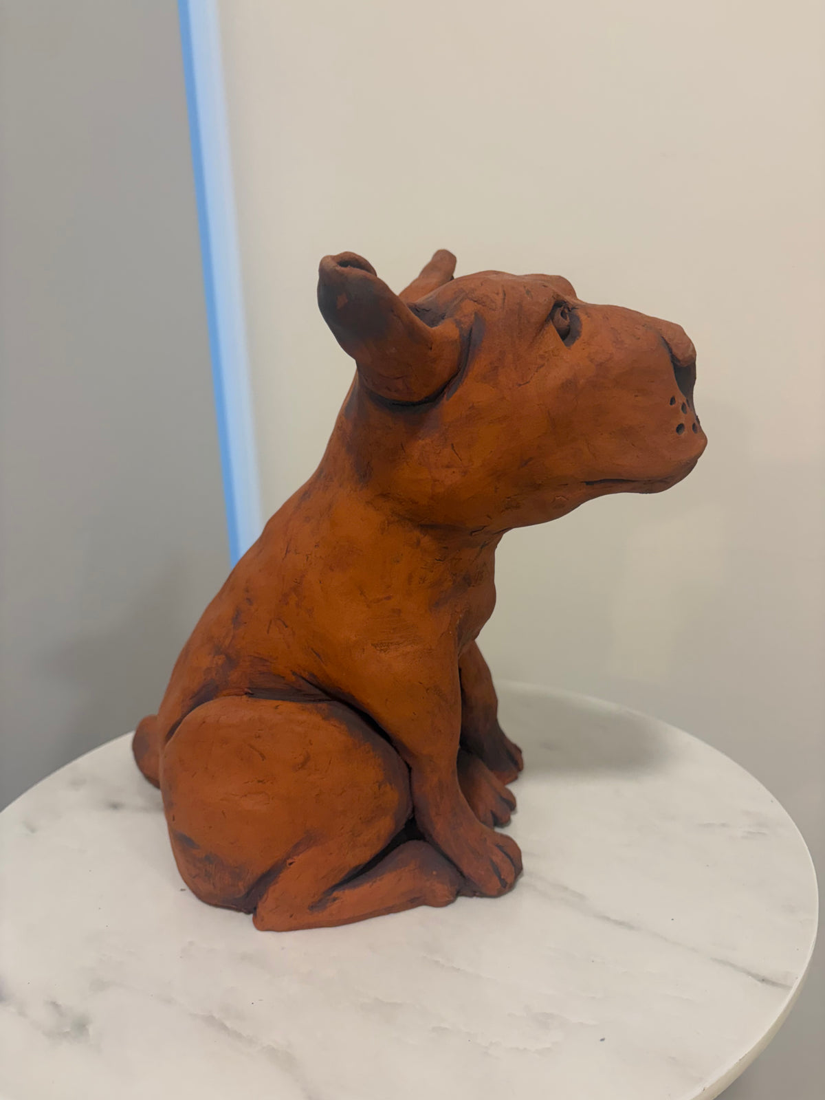 Frederick the Big Dog, Terracotta Hand built Scuplture