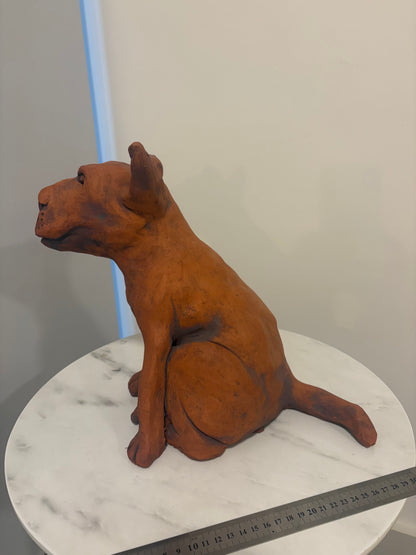 Frederick the Big Dog, Terracotta Hand built Scuplture