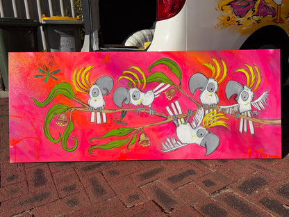 Fluoro Fairy Floss Pop  - Original artwork