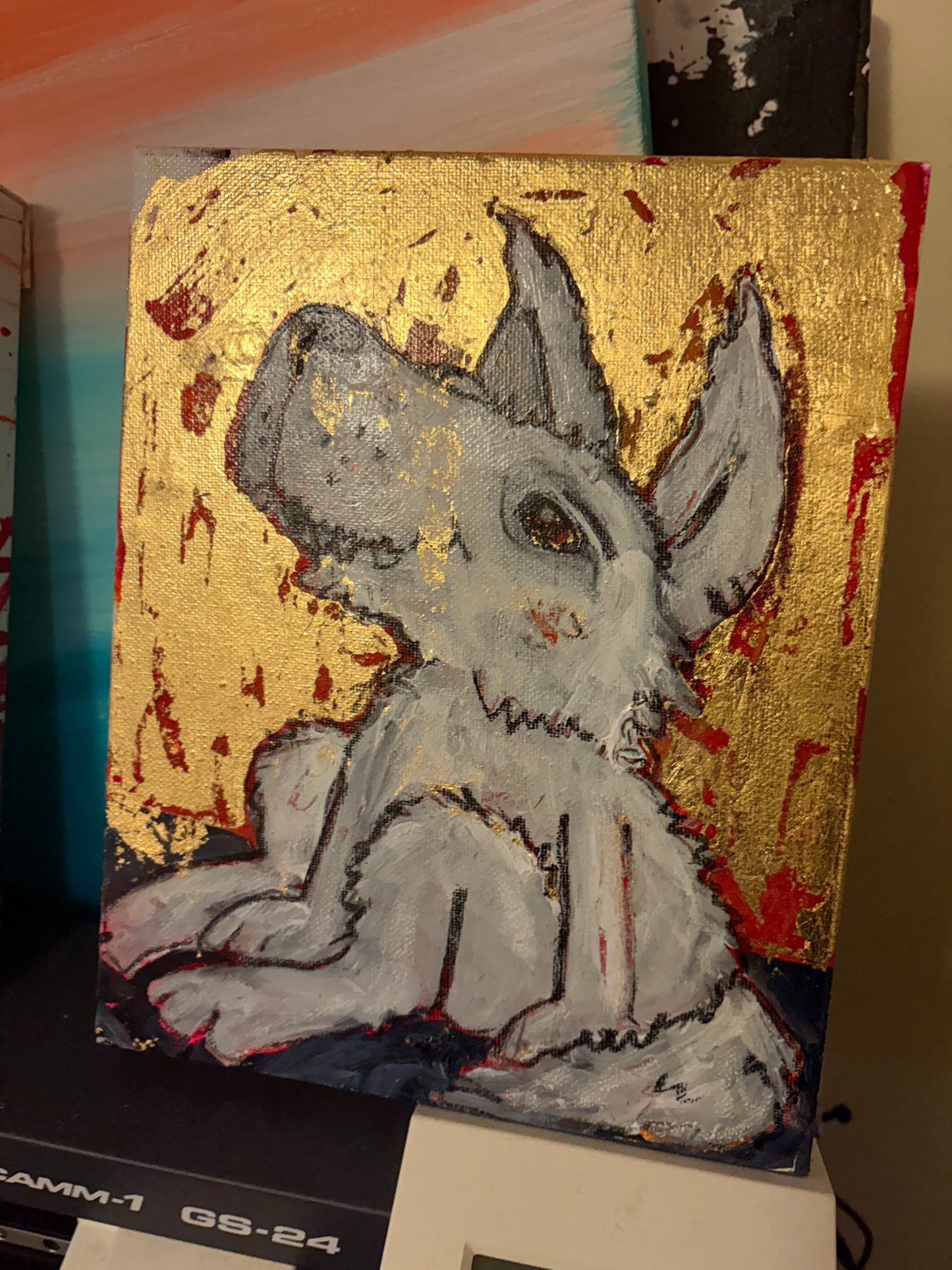 Gold leaf Dog 3