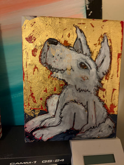 Gold leaf Dog 3