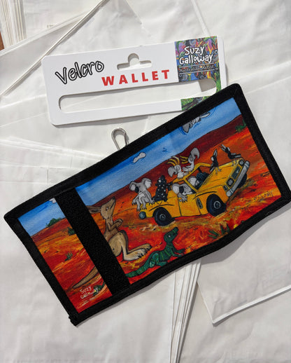 Velcro Wallet KOALA DRIVING UTE design