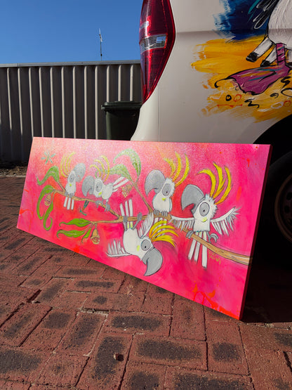 Fluoro Fairy Floss Pop  - Original artwork
