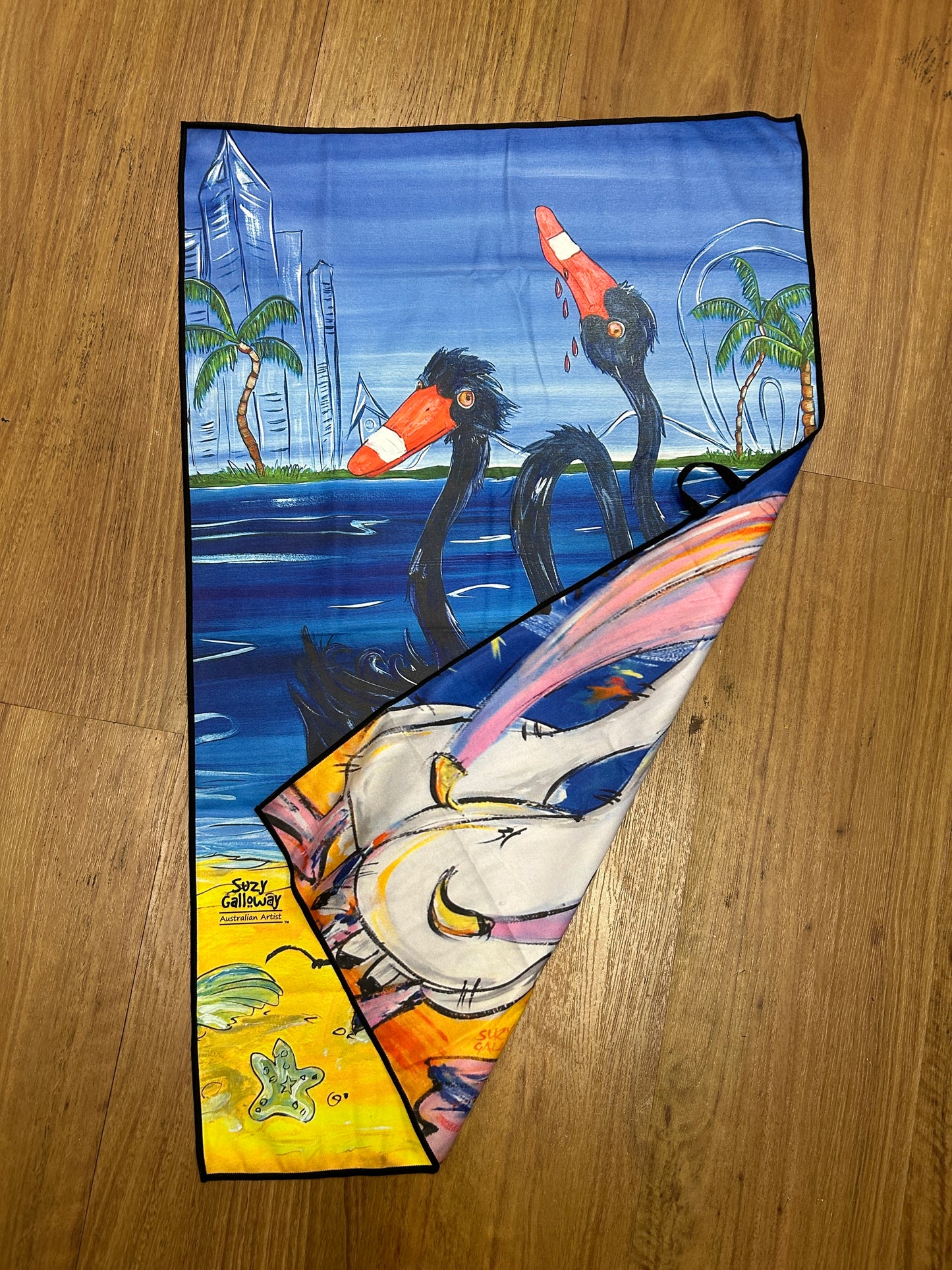 Perth Swans and Pelican kitchen towel / teatowel