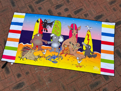 Surfing Koala and crew Microfibre QUICKDRY Towel