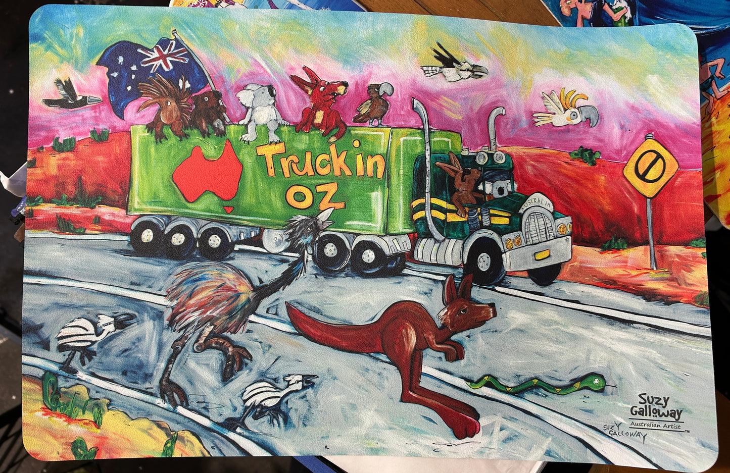Painted Truckin Oz Placemat