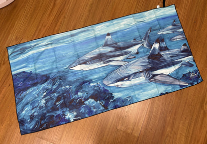 Minke Whale and Shark Microfibre QUICKDRY Towel