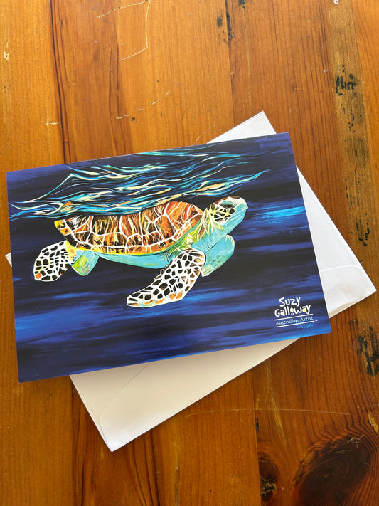 Blue Turtle Greeting/ Gift Card