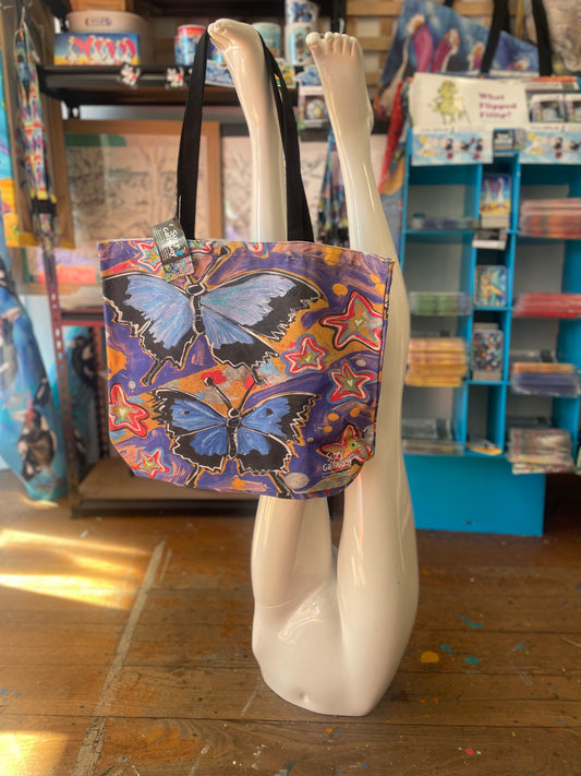 Butterfly Cotton Canvas Large Bag