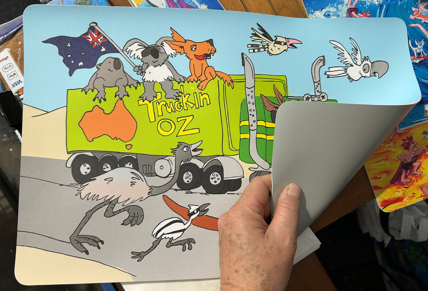 Cartoon style Truckin Oz Placemat