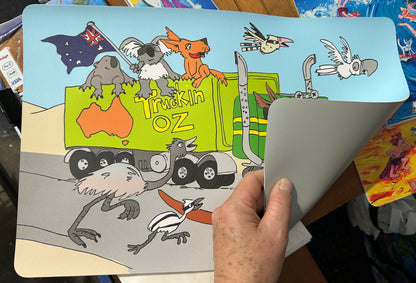 Cartoon style Truckin Oz Placemat