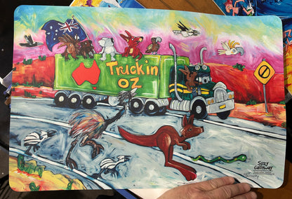Painted Truckin Oz Placemat