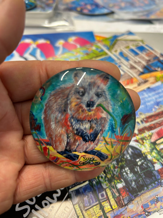 Magnet Glass Dome - Quokka Design