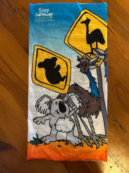 Koala and Emu road sign Multipurpose Headscarf / Tube