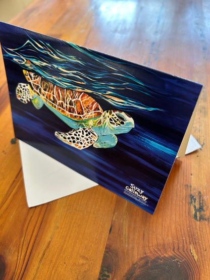 Blue Turtle Greeting/ Gift Card