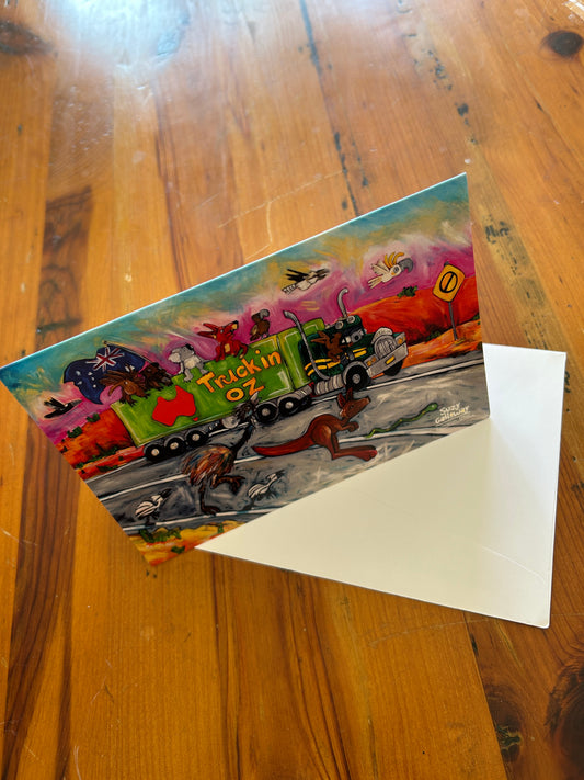 Truckin’ Oz  Greeting/Gift Card